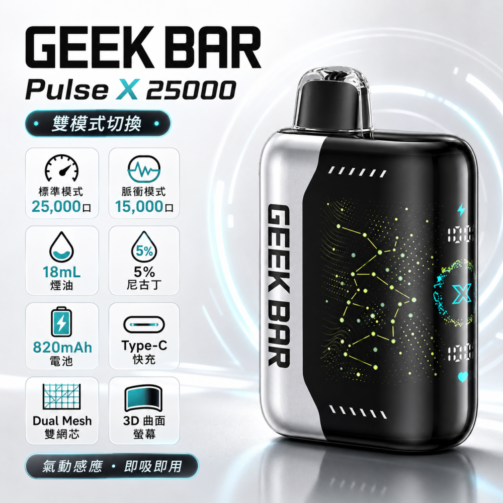 一次性電子煙｜GEEK BAR Pulse X 產品圖片