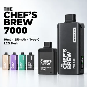 拋棄式電子煙｜CHEF' BREW 廚師佳釀 7000口｜3ml防漏磁吸 Type-C快充